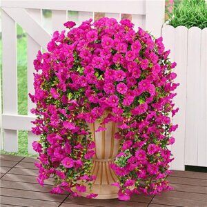 2 Pcs Look Real Artificial Flowers for Outdoors, Realistic Artificial Flower